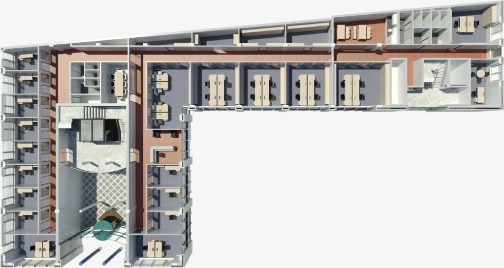 Haus Metz 1OG top down ansicht